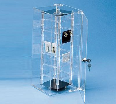 4 Sided Acrylic Enclosed Display Stand  - 144 Cards