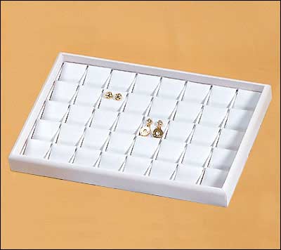 40 Earring Pad Leatherette Tray